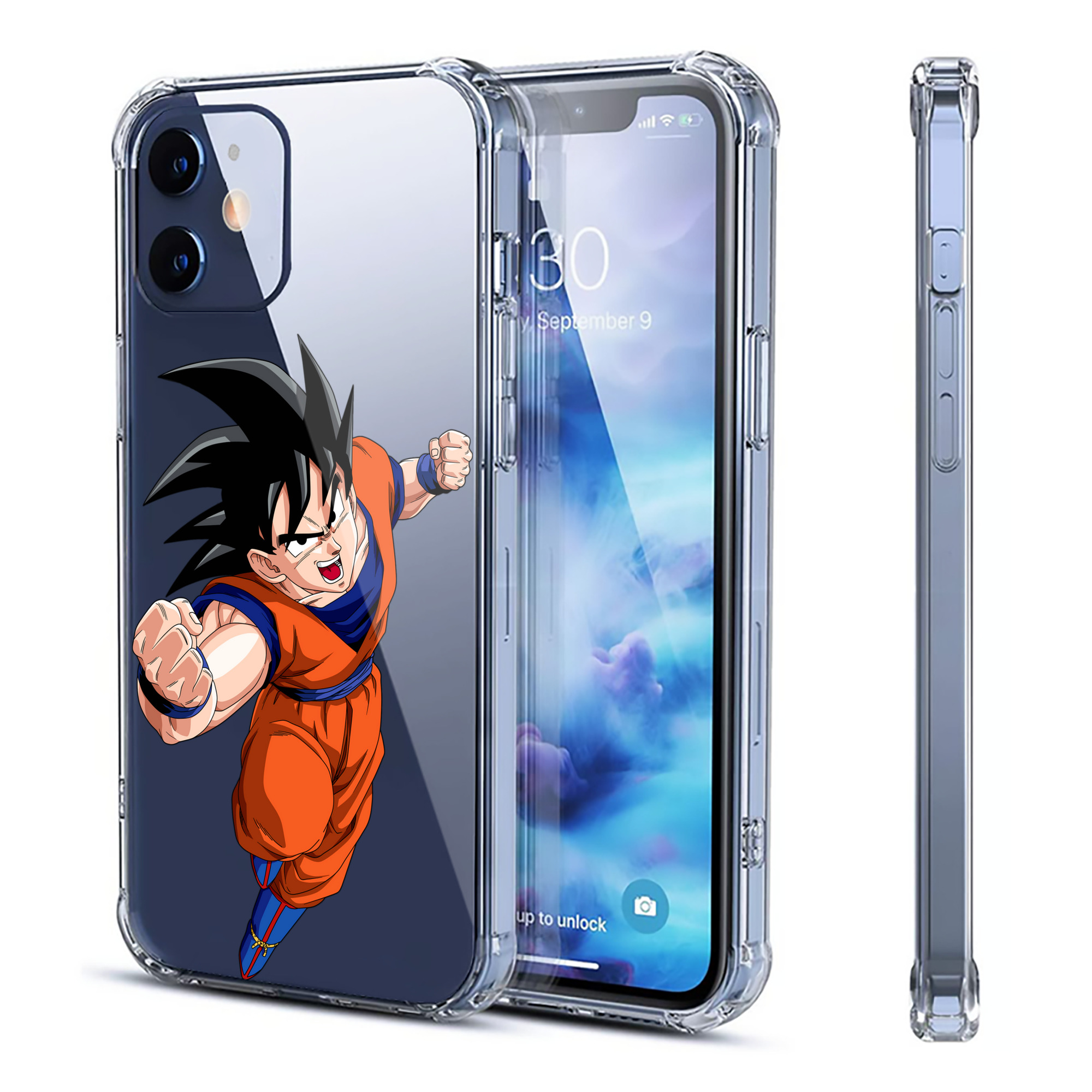 （画像用） ドラゴンボール 孫悟空（そん ごくう）Son Goku カカロット DRAGON BALL Kakarotto 【iPhone 12シリーズ対応】透明スマホケース（クリアソフトケース）